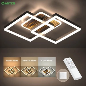 LED 40W Design Dimmbar Deckenleuchte Wohnzimmer Deckenlampe mit Fernbedienung - Bild 1 von 45