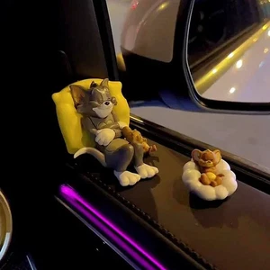 Adorno de gato Tom Cat Jerry Mouse lindo escritorio decoraciones adorables estatuillas - Imagen 1 de 9