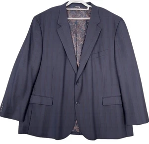 Abrigo Blazer Deportivo OAK HILL Para Hombre Azul Ventana Mezcla Tela Talla 54-56/3XLT - Imagen 1 de 13