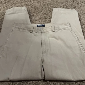 Polo Ralph Lauren Herren Philip Classic Chino Hose Olivgrün Khaki Größe 34x28 - Bild 1 von 4