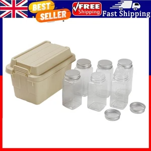 Tarro de barbacoa bolsa de almacenamiento de especias portátil caja de almacenamiento al aire libre utensilios de camping (beige) - Imagen 1 de 6