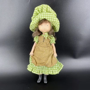 Vintage 1976 KTC Knickerbocker Holly Hobbie 11 in Amy Doll Green Gingham Outfit - Picture 1 of 13