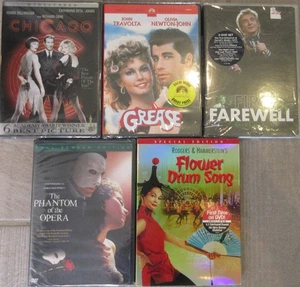 5 Movie Musical Concert DVDs Various Titles Chicago Grease Barry Manilow Etc NEW - Bild 1 von 16