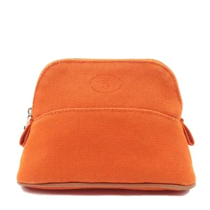 Auténtico HERMES Bolsa Bólida Mini 15 Bolsa Cosmética Lona Cuero Ora Envío Gratis - Imagen 1 de 11
