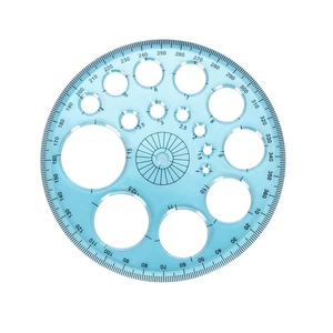 Multi-Function Circle Stencil Template for Drawing and Measuring - Picture 1 of 9