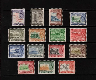 SAN CRISTÓBAL, NEVIS Y ANGUILA 1954 QEII SET DEFINITIVO COMPLETO FINO COMO NUEVO Foto 1 de 2