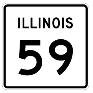 Illinois State Route 59 Sticker R4341 Highway Sign Road Sign Decal - Picture 1 of 1