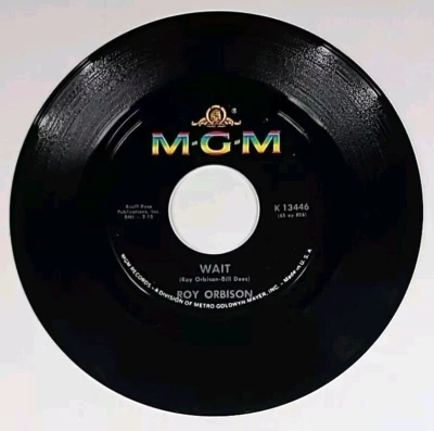 1966 Roy Orbison Vtg 45 Breakin' Up Is Breakin' My Heart & Wait MGM K 13446 - Image 1 of 4