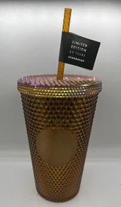 Starbucks rame iridescente 16 oz borchie oro 50 anni edizione limitata - Foto 1 di 9