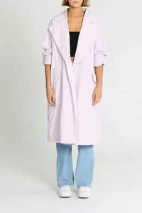 JAC + JACK Netta Trench Coat Lilac Size 12 AU Chic Outerwear - Picture 1 of 7