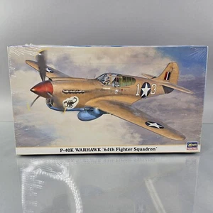 Hasegawa 1:48 P-40K Warhawk 64th Fighter Squadron Model Kit 09753 Special SEALED - Picture 1 of 8