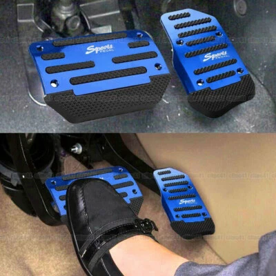 1Set Aluminum Non-Slip Automatic  Car Gas Brake Foot Pedal Pad Cover Accelerator - image 1 of 4