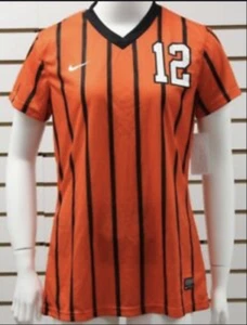 Camiseta deportiva de fútbol DQT para mujer #12 S/S | naranja/negra | mediana | 599550 | nueva con etiquetas - Imagen 1 de 3