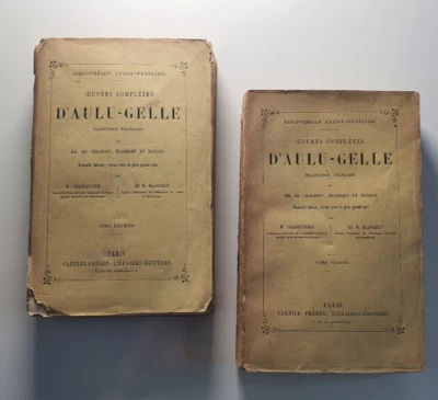 DE CHAUMONT, FLAMBART, BUISSON-Oeuvres complètes d'Aulu-Gelle, Tomes 1 et 2-1863 - Photo 1/4