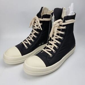 Rick Owens DRKSHDW Ramones Nylon High Top Sneakers New Size 45