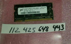 MICRON 1GB 2RX8 DDR1 PC2700 DDR-333 DDR 333 200PIN NON-ECC DUAL RANK 64X8 - Picture 1 of 1