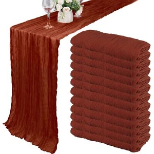 12 Pack 10Ft Cheesecloth Table Runner Boho Rustic Wedding & Party Table Decor - Picture 1 of 7