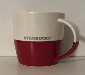 Starbucks 2011 New Bone China Coffee Cup Mug - 12 oz Glossy Red & White - Bild 1 von 14