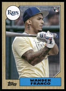 K822 WANDER FRANCO RC 2022 TOPPS ARCHIVES SP VARIATION #300 RAYS RARE SHORT PRIN - Picture 1 of 2