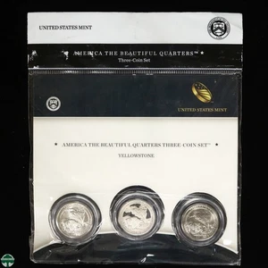 2010 Yellowstone America the Beautiful Three Quarter Set - US Mint Packaging - Picture 1 of 8
