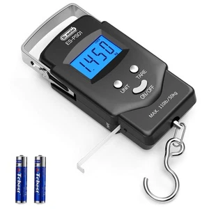 Fish Scale Luggage Scale - PS01 110lb/50kg Backlit LCD Display Digital Scale ... - Picture 1 of 7