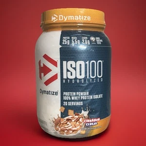 ISO100 Hydrolyzed Whey 25g Protein Cinnamon Cereal 20 Serving Exp 2/27 - Picture 1 of 3