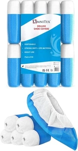 50x Omnitex® Heavy Duty Deluxe Shoe Covers, 9.6g with Anti-Slip Sole | Non Woven - Picture 1 of 2