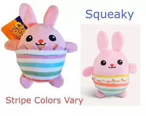 Joyhound Crazy Cómodo Huevo de Conejo de Pascua Multicolor Peluche Perro Juguete con Chirrido NUEVO - Imagen 1 de 5