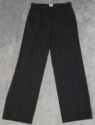 Pantalones de vestir Armani para mujer talla 4 negros a rayas pierna ancha informales Foto 1 de 4