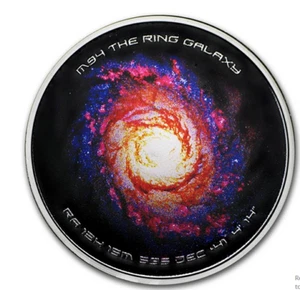 1 OZ SILVER COIN Galaxy and Nebulae Spinners Collection M94 Ring Galaxy Core - Picture 1 of 5