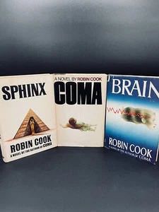 ROBIN COOK Vintage Hardcover Book Lot of 3 Coma Sphinx Brain - Picture 1 of 20