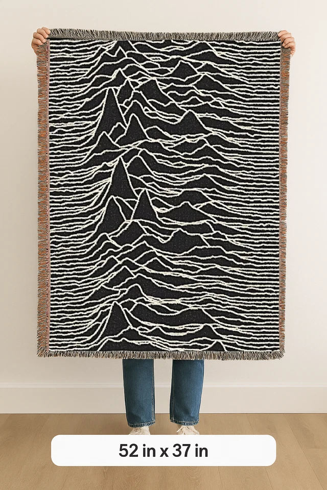 Manta tejida arte Reino Unido Unknown Pleasures Punk Varsovia Goth Avantgarde Joy Division Foto 1 de 2