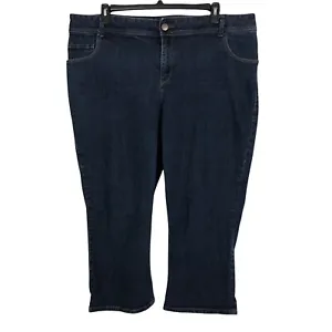 LANE BRYANT Women’s Blue Jeans Size 24 Dark Wash Pockets Stretch - Picture 1 of 7