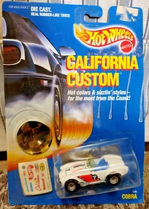Hot Wheels California Customs Cobra 1296 -0610 White with Black "Cal Customs" - Picture 1 of 7