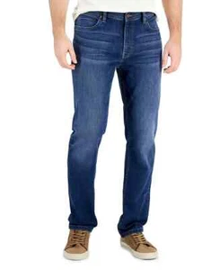 Alfani Men's Jon Medium Wash Straight Fit Stretch Jeans Denim Blue 40W/30L - Picture 1 of 10