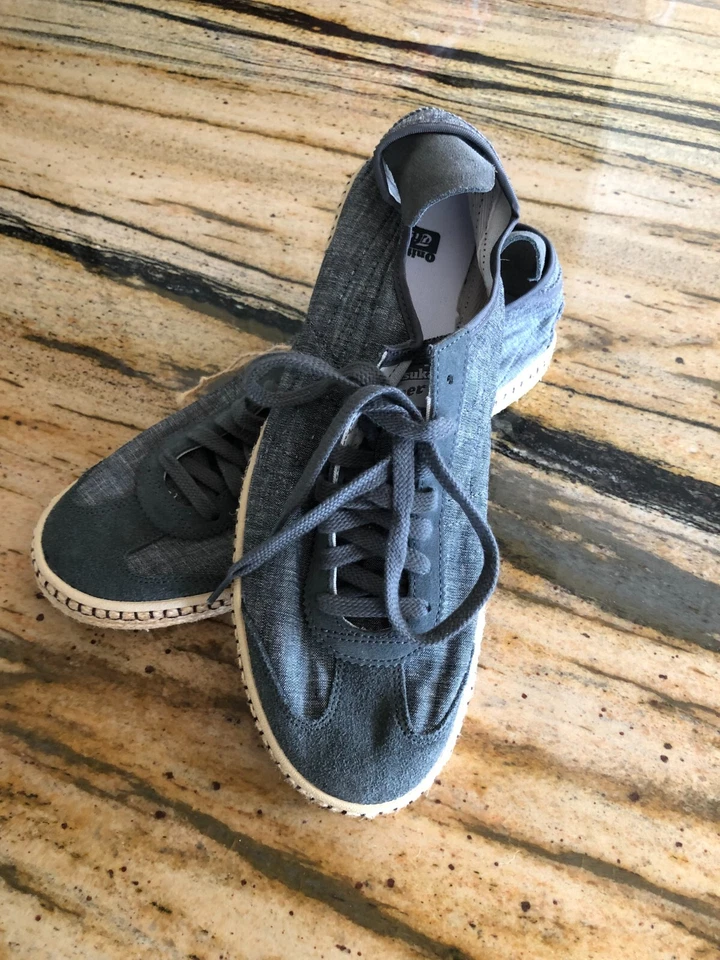 Alpargata baja para hombre Onitsuka Tiger gris lona D337N talla 10,5 nueva sin caja Foto 1 de 4