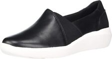Clarks Women's Kayleigh Step Loafer Color Black Leather Size 7.5M
