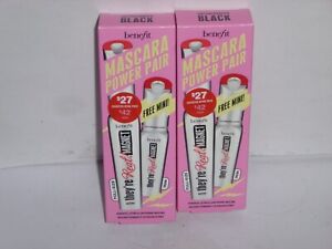 (2 pack)  Benefit SUPERCHARGED BLACK Mascara - 1 full size and 1 mini each