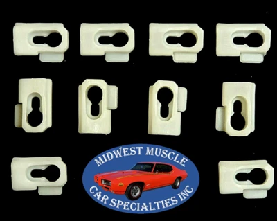 Cinto de janela NOS Cadillac vinil quarto superior revelação moldura guarnição clipes 10 peças PC - Imagem 1 de 4