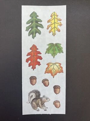 Pegatinas Creative Memories | HOJAS DE CAÍDA BELLOTAS ARDILLA | Grossman 2002 retirado Foto 1 de 2