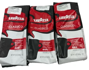 (3) Lavazza Classico Ground Coffee 12 Ounce Medium Roast Aroma Taste - Picture 1 of 5