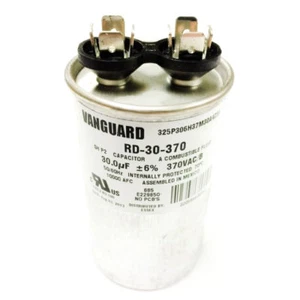 Condensador de ejecución Vanguard RD-30-370, 370 Vac, 30 μF, 50-60Hz, 10.000AFC, 70°C - Imagen 1 de 8