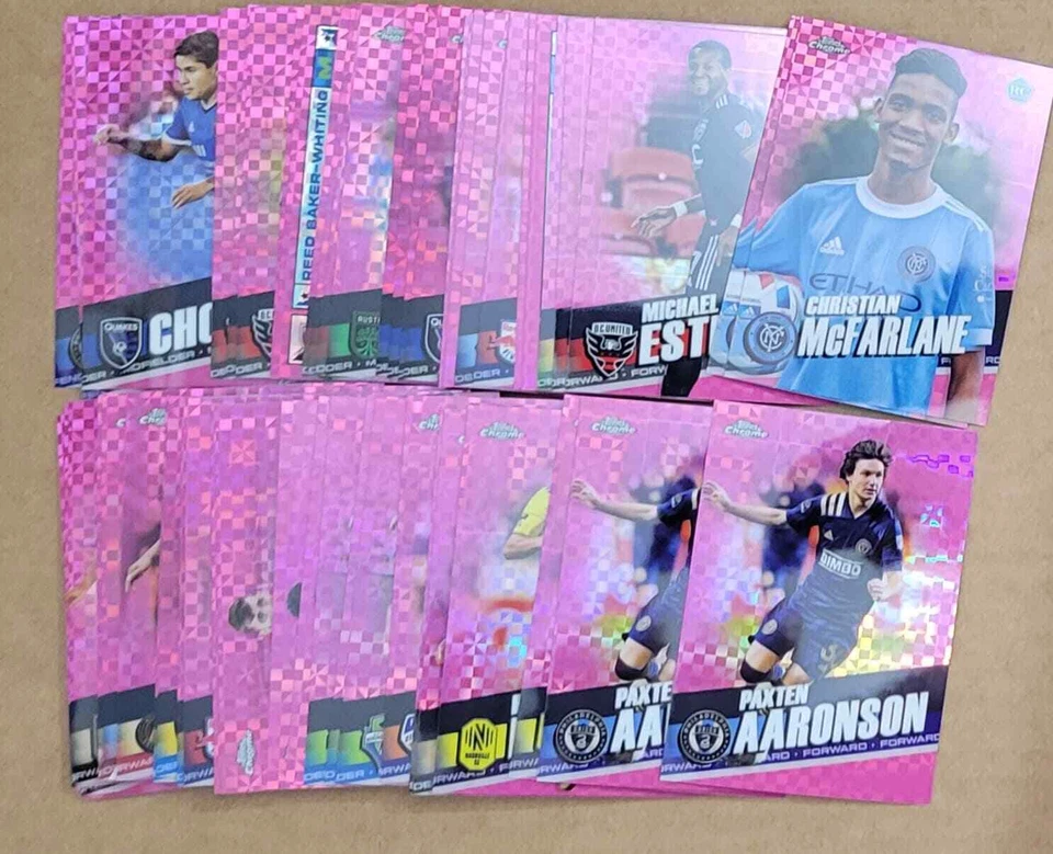 2022 Topps Chrome MLS Pink Xfractor Pick Your Card Fill Your Set 1-200 - Image 1 of 1