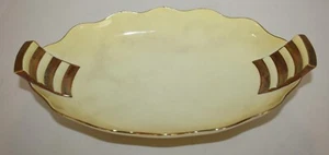 Vintage Carlton Ware Art Deco Yellow and Gold Pedestal Bowl Made in England - Picture 1 of 8