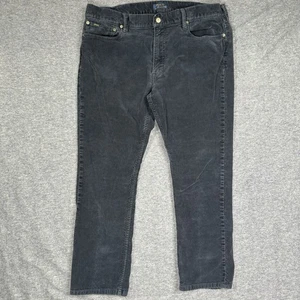 Polo Ralph Lauren Pants Mens 38x27 Blue Corduroy Varick Slim Straight Commuter - Picture 1 of 6