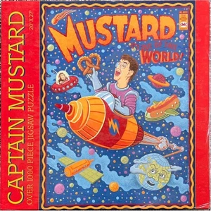 *NEU* The Mt Horeb Mustard Museum Puzzle (1995) Captain Mustard 1000 Teile *VOLLSTÄNDIG* - Bild 1 von 3