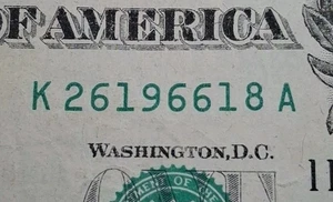 Feb. 6, 1966 Birthday  Anniversary Note Fancy Serial Number $1 One Dollar  Bill - Picture 1 of 3