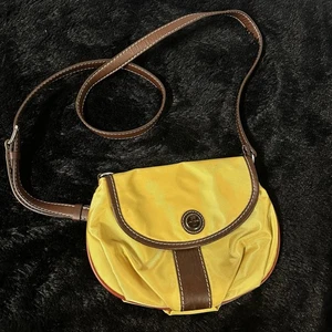 LANCEL PARIS nylon Mustard CrossBody Shoulder Small Bag - Picture 1 of 7