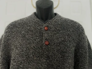 Vintage Environmental Clothing Co. - Wolle Stoffpullover - Herren L - Lederknöpfe - USA - Bild 1 von 12