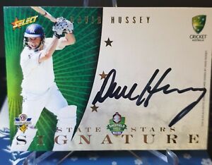 2008-09 Select Cricket Star Signature Card  D Hussey S10#119/400